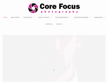 Tablet Screenshot of corefocusphotography.com